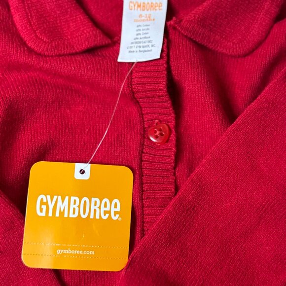 Gymboree Red Cardigan Sweater 6–12M | NWT Baby Girl Holiday Bow Hem - Picture 4 of 6